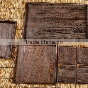Different Size Burn Wood Serving Tray,large and Small Tray,wood Cann Tray thumbnail-2
