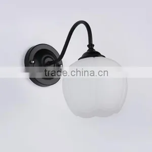 High Quality Cheap Price Glass Round Shape Wall Light Indoor Decor Wall Lamp Iron Base Wall Lamp thumbnail-4