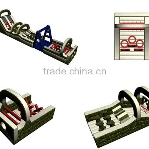 Large Interactive Military Boot Camp Inflatable Obstacle Course For Sale, Adult Inflatable Obstacle Course thumbnail-3