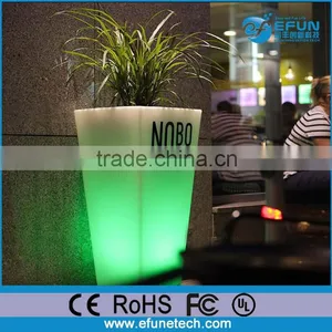Waterproof Battery Powered Decorative Rgb Color Changing Led Illuminated Flower Pots thumbnail-6