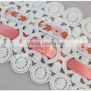 Special Design 7.5cm Lace Composite Wholesale Ribbon With Jacqurd Webbing thumbnail-3