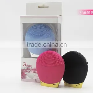 Mini Electric Facial Brush Cleaner Silicone Waterproof Ultrasonic Instrument Facial Skin Care Spa Massager Beauty Tool Device thumbnail-2