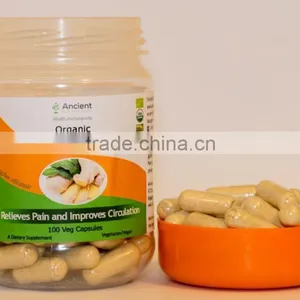 Organic Ginger Capsules - 600mg thumbnail-2
