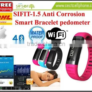 SIFIT-1.5 Anti Corrosion Smart Bracelet Pedometer Bluetooth 4.0 WIFI Hotspot Calories Counter. Anti Corrosion Smart Pedometer. thumbnail-1