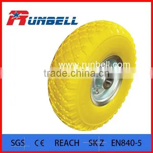 10 Inch Flat Free PU Foam Puncture Proof Tires for Hand Truck thumbnail-1