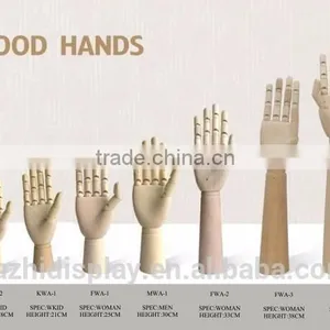 Hot Selling Natural Wooden Hand Mannequins For Jewelry Display thumbnail-1