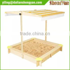 Outdoor Sandbox With Canopy, Kids Sandpit With Cover, Wooden Sandpit thumbnail-1