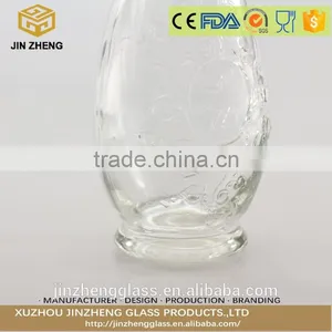 300ml Embossed Hot Sale Beverage Glass Bottles Vintage Juice Jar thumbnail-2