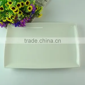 Stock Ceramic Cheap White Rectangle Plates thumbnail-2