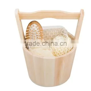 Wooden Handle Wooden Barrel Set in Home & Garden Bath Set thumbnail-1