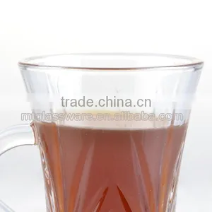 Clear Fancy Shape Machine Made Beer Glass Mug With Handle thumbnail-3