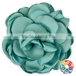 Wholesale Satin Ribbon Flowers Artificial Light Blue Flower Rose Flowers Artificial Cheap Price thumbnail-1