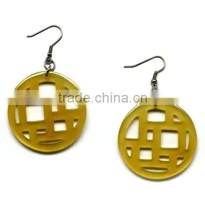 Water Buffalo Earrings, Elagant Design, Natural Material From Vietnam thumbnail-3