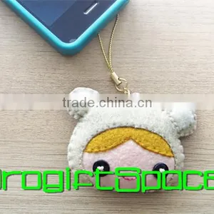 2017 Cell Phone Charm Felt Keychain Made in China thumbnail-1
