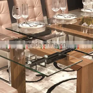 6 Seater Tempered Glass Dining Table Arabic Style Dining Room Table thumbnail-2