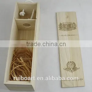 Single Wooden Box With Sliding Lid thumbnail-1