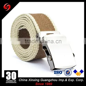 Military Classical Canvas Pants' pp Belt for Officer Cotton or Nylong Polyester Ribbon Metal Buckle Canvas Belt thumbnail-6