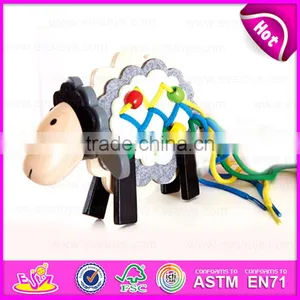 2016 New Design Kids Wooden Beads Threading Toy,fashion Baby Wooden Beads Threading Toy,diy Beads Threading Toy W11E046 thumbnail-2