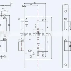 2015 Classic Model Good Quality and Competitive Miotise Lock Body 55x72 thumbnail-2