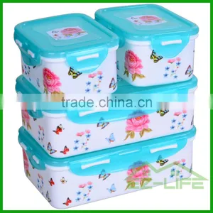 BPA Free Microwave Safe Seal Plastic Food Storage Containers With Lids 4 Pcs/set thumbnail-1