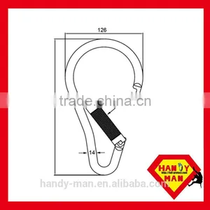 2407TL Steel Pear Scaffolding Forged Twist Lock Safety Hook thumbnail-2