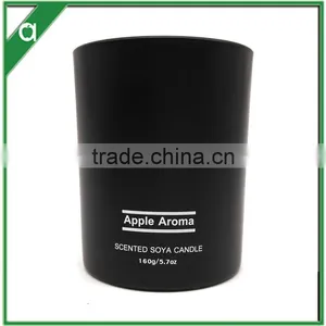 Scented Soy Wax Candle in Matte Black Color Spray Painting Glass Jar thumbnail-1