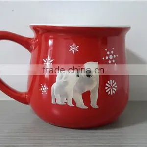 Simple Design Customized Logo Ceramic Coffee Mug With C-handle thumbnail-5