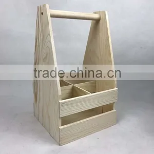 Portable Removable Beer Wine Bottle Wooden Crate thumbnail-4