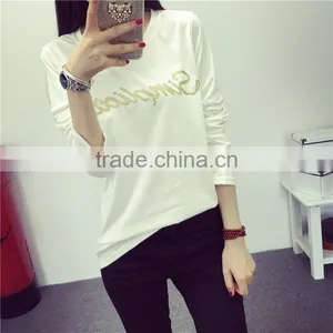 2015 New Wholesale Women Fashion T-shirt Design for Ladies thumbnail-2
