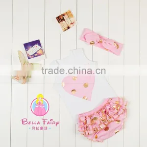 Hot Sale Bulk Super Cute Baby Valentine Boutique Outfit Sets Love Heart Baby Onesie Wholesale thumbnail-3