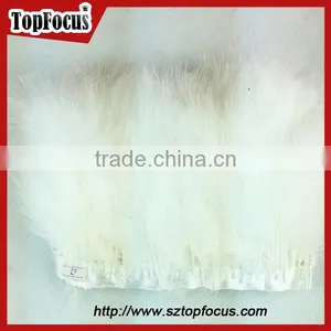 White Turkey Marabou Feather Trimming Fringe Ribbon Tape for Costume Designing or Dress thumbnail-1