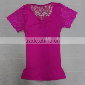 Ladies Lace Top Seamless Top thumbnail-2