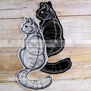 Custom High Quality Embroidered Cat Demon, Fox Demonpatch for Clothes Embroidery Patch Made in China Choose Size/color thumbnail-1