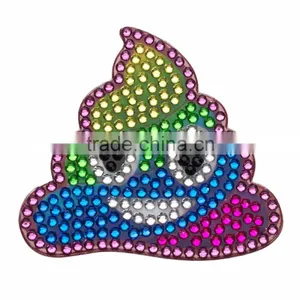 Rainbow Poop Rhinestone Sticker Laser Printing Back Sticker Decorative Gift Box/Phone/Notebook thumbnail-1