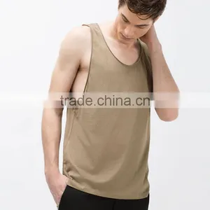 Custom Loose Plain Wholesale Men Tank Tops thumbnail-1