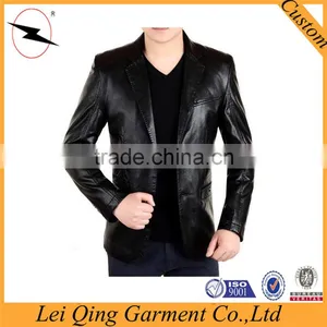 2017 Fashion Latest Designs Wholesale Leather Jacket Clothing pu Leather Coat thumbnail-5