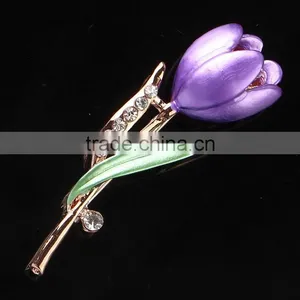 F20043N Flower Brooches Colorful Tulips Brooch Pins Fashion Elegant Brooches thumbnail-1
