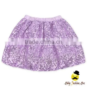 Summer Kids Plain Color Cotton Sequins Inner Lining Little Girl Petti Skirt Mini Dress thumbnail-3