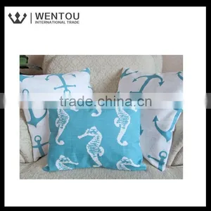 Wholesale Anchors Coastal Turquoise Pillow Cushion Cover thumbnail-5