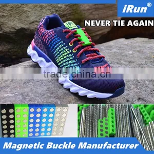 Fastest Magnetic Closing Strong Will Yeezy Sneaker Lace Buckles Never Tie Shoelace Closures - Manufacturer Production - Black thumbnail-1