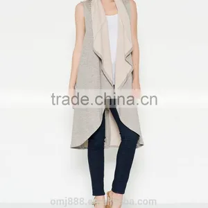 China Supplier Lady Draped Shawl Collar Vest Outer thumbnail-2
