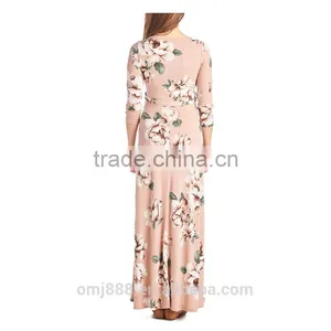 2017 OEM Hot Lady Sexy Floral Photo Maternity Nursing Wrap Dress thumbnail-2