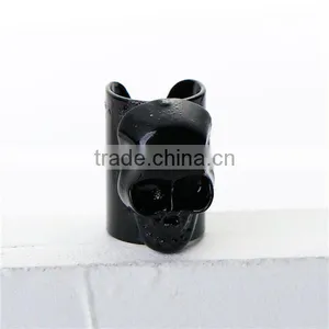 Fashion Black Halloween Skull Ear Cuffs Clip Wrap Earrings thumbnail-2