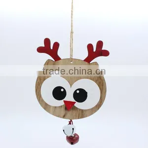 Cute Big Eyed Owl Home Decoration Wall Hanging Wooden Craft thumbnail-2