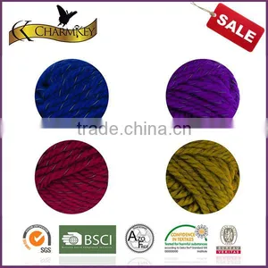 Charmkey Acrylic Knitting Yarn Polyester Blend Yarn Reflective Yarn for Knitting Women Hair Band thumbnail-4