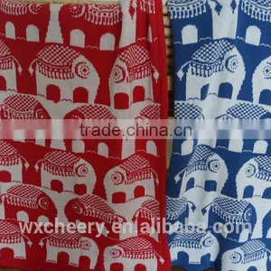 Jacquard Knitted Baby Throw Blanket thumbnail-1