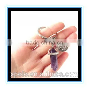 High Quality Rose Quartz & Zodiac Charm Keychain Yiwu Wholesale thumbnail-2