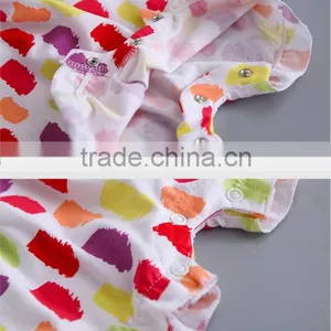 Summer Girls Baby Floral Romper Clothes Newborn Baby Printed Jumpsuit thumbnail-6