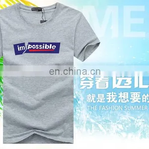 Advertising Promotion Logo Cheap 100% Cotton T Shirt Rayon Polyester Cotton t Shirt thumbnail-3