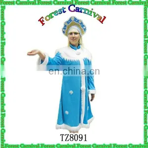 TZ8091 Royal Adult Christmas Snowman Costumes With Crown thumbnail-1